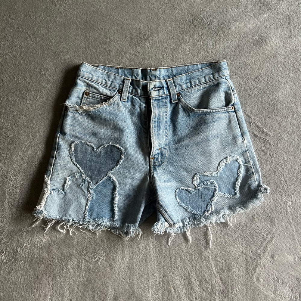Levi’s vintage orange tag patchwork shorts